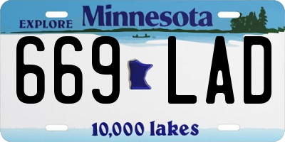 MN license plate 669LAD