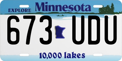 MN license plate 673UDU