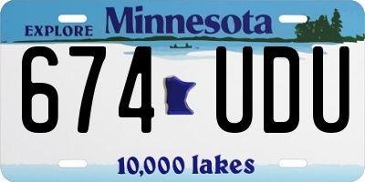 MN license plate 674UDU