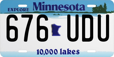 MN license plate 676UDU