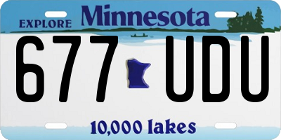 MN license plate 677UDU