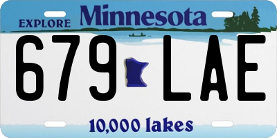 MN license plate 679LAE