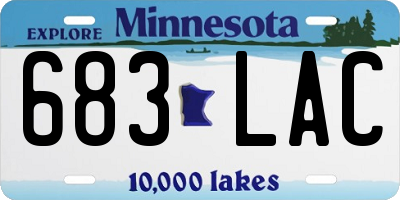 MN license plate 683LAC
