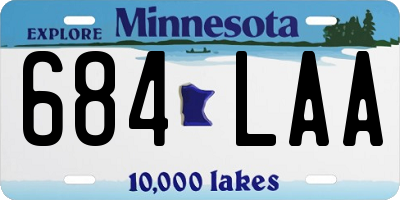 MN license plate 684LAA