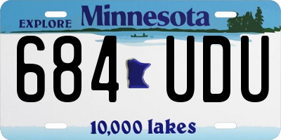 MN license plate 684UDU