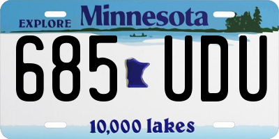 MN license plate 685UDU