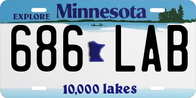 MN license plate 686LAB