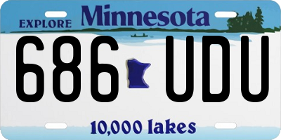 MN license plate 686UDU