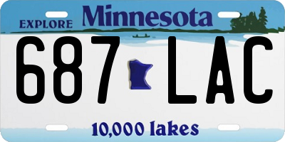 MN license plate 687LAC