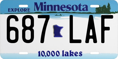 MN license plate 687LAF