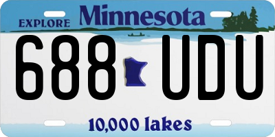 MN license plate 688UDU