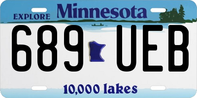 MN license plate 689UEB