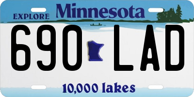 MN license plate 690LAD