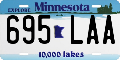 MN license plate 695LAA