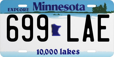 MN license plate 699LAE