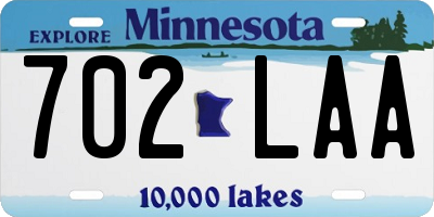 MN license plate 702LAA