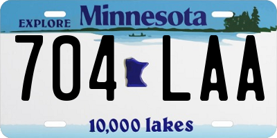 MN license plate 704LAA