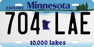 MN license plate 704LAE