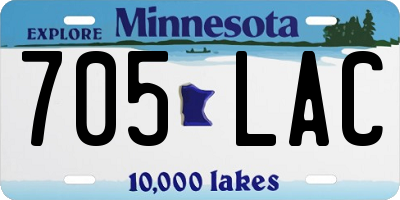 MN license plate 705LAC