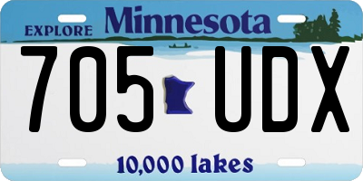 MN license plate 705UDX