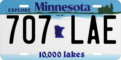 MN license plate 707LAE