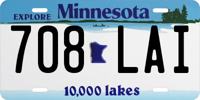 MN license plate 708LAI
