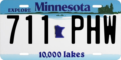 MN license plate 711PHW