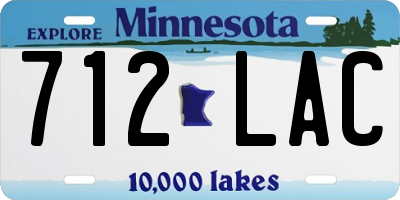 MN license plate 712LAC