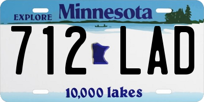 MN license plate 712LAD