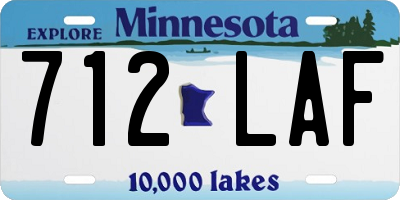 MN license plate 712LAF