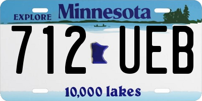 MN license plate 712UEB
