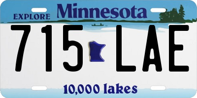 MN license plate 715LAE