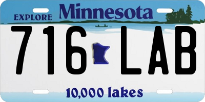 MN license plate 716LAB