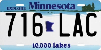 MN license plate 716LAC