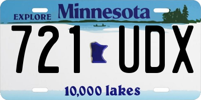 MN license plate 721UDX