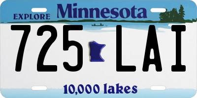 MN license plate 725LAI
