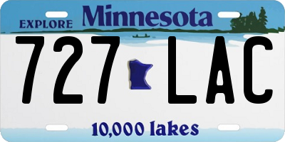 MN license plate 727LAC