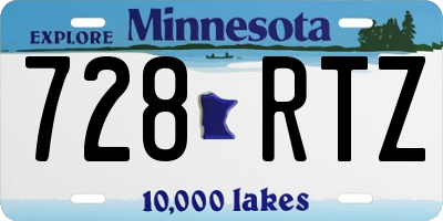 MN license plate 728RTZ