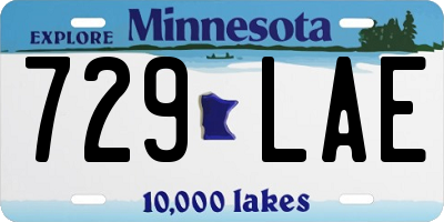 MN license plate 729LAE