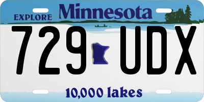 MN license plate 729UDX