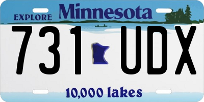 MN license plate 731UDX