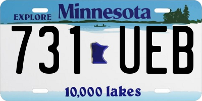 MN license plate 731UEB