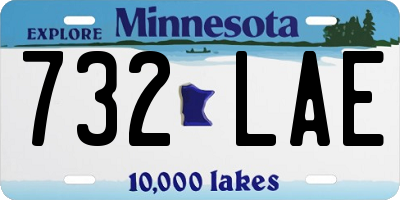 MN license plate 732LAE