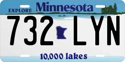 MN license plate 732LYN