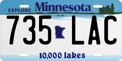 MN license plate 735LAC