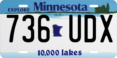 MN license plate 736UDX