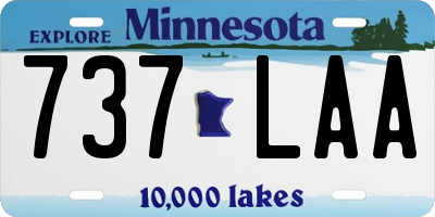 MN license plate 737LAA