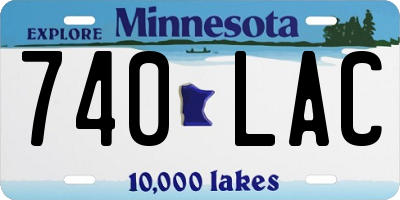 MN license plate 740LAC