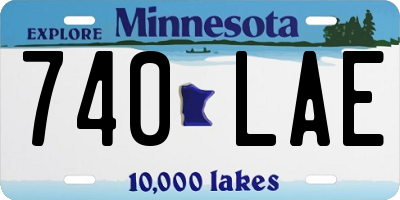 MN license plate 740LAE