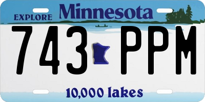 MN license plate 743PPM
